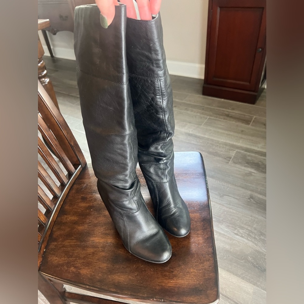 Jessica Simpson knee high black boots
